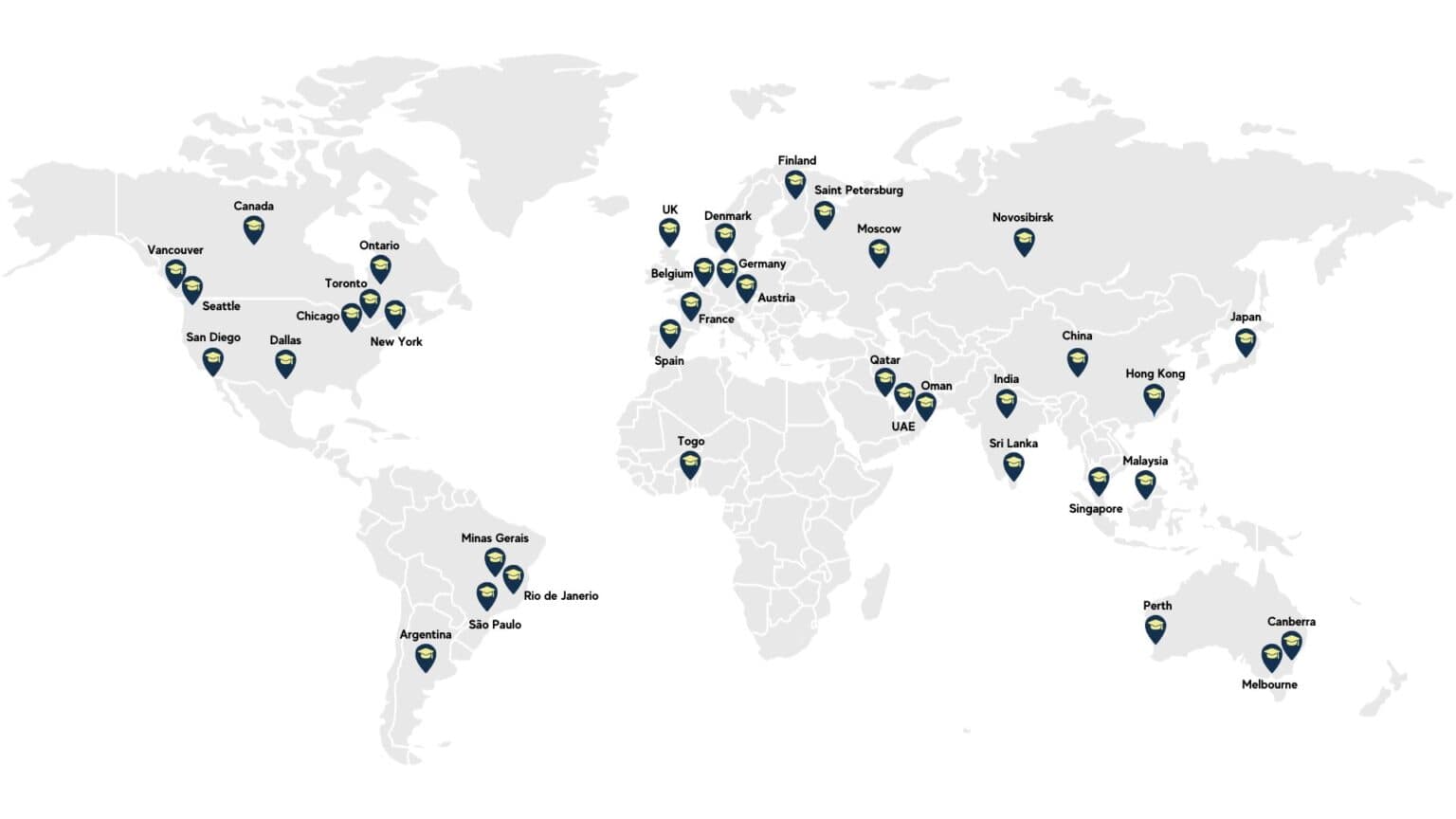 TYCHR Across the World - Global Presence Map